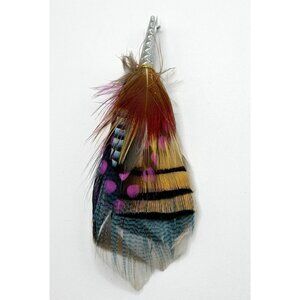 Unmarked Celtic Scottish Feather Plume Pin Brooch